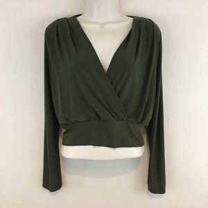 Love Republic Green Long Sleeve Shirt Blouse
